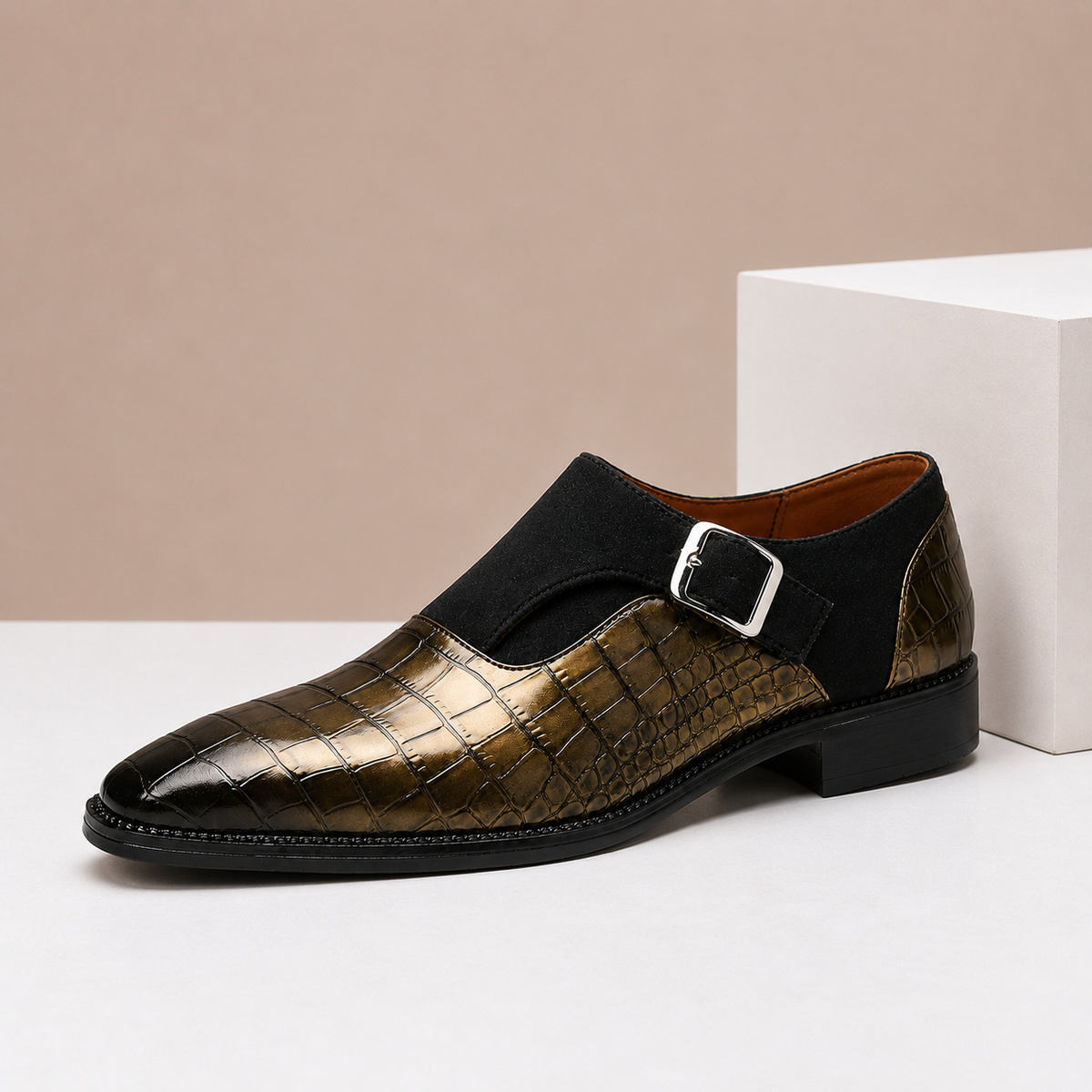 Chaussures Monk Strap Valerico en Cuir Véritable