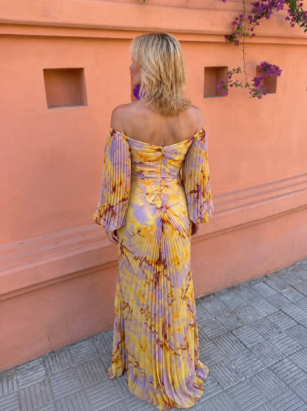 Margaux | Robe Longue Fleurie à Décolleté Plongeant