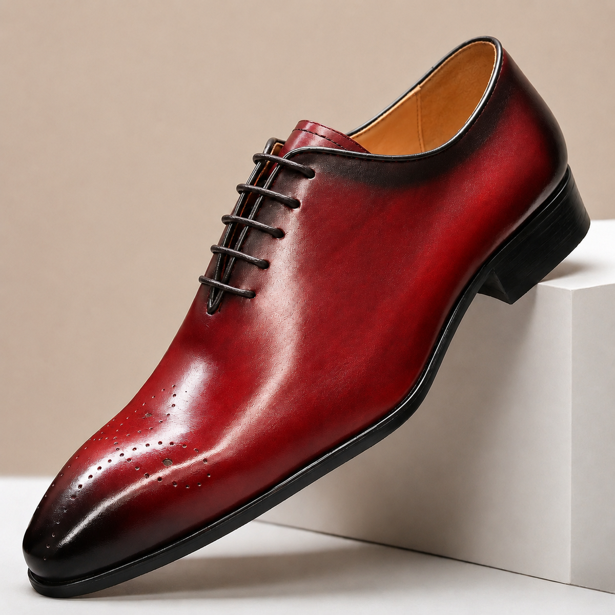 Chaussures Habillées Alessio en Cuir Pleine Fleur