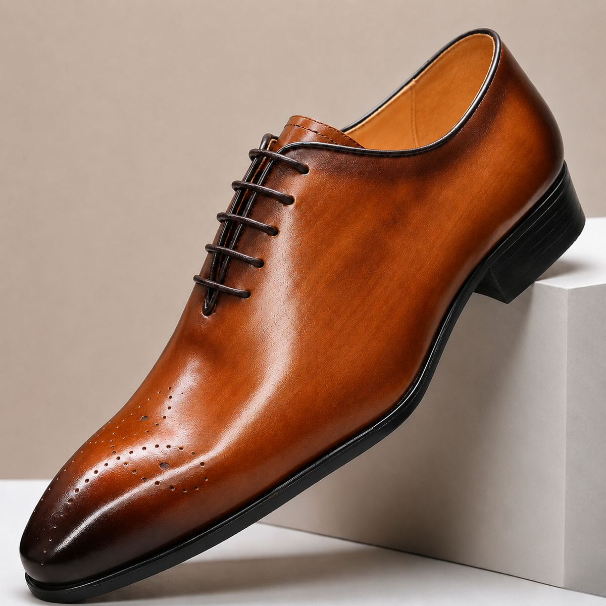 Chaussures Habillées Alessio en Cuir Pleine Fleur
