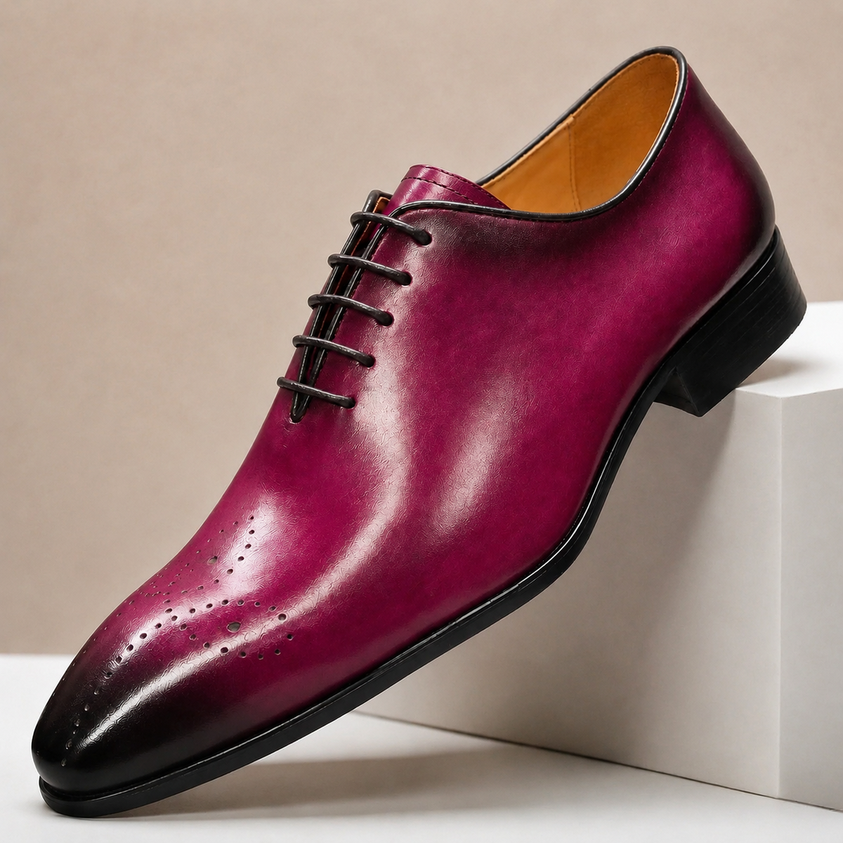Chaussures Habillées Alessio en Cuir Pleine Fleur