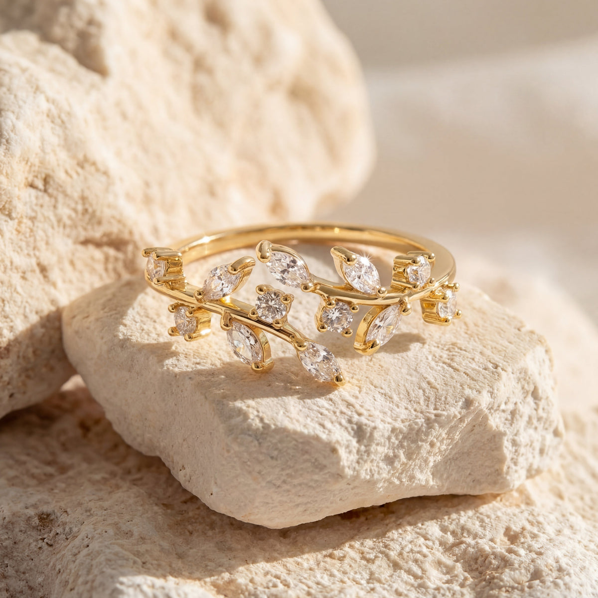 Bague en spirale de cristal
