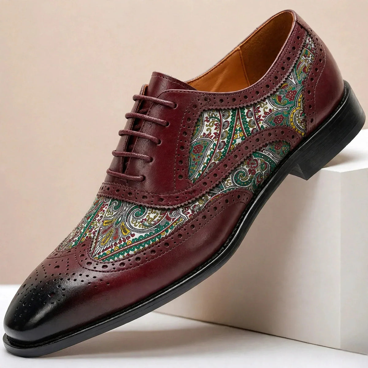 Chaussures Oxford Stefano en Cuir Pleine Fleur