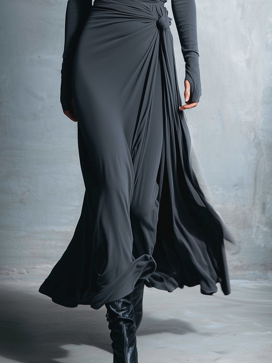 Nadège | Robe Maxi à Nœud Latéral