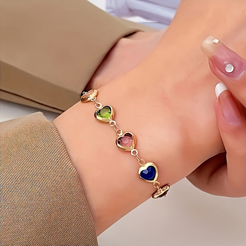 Marilou | Bracelet avec des cœurs colorés