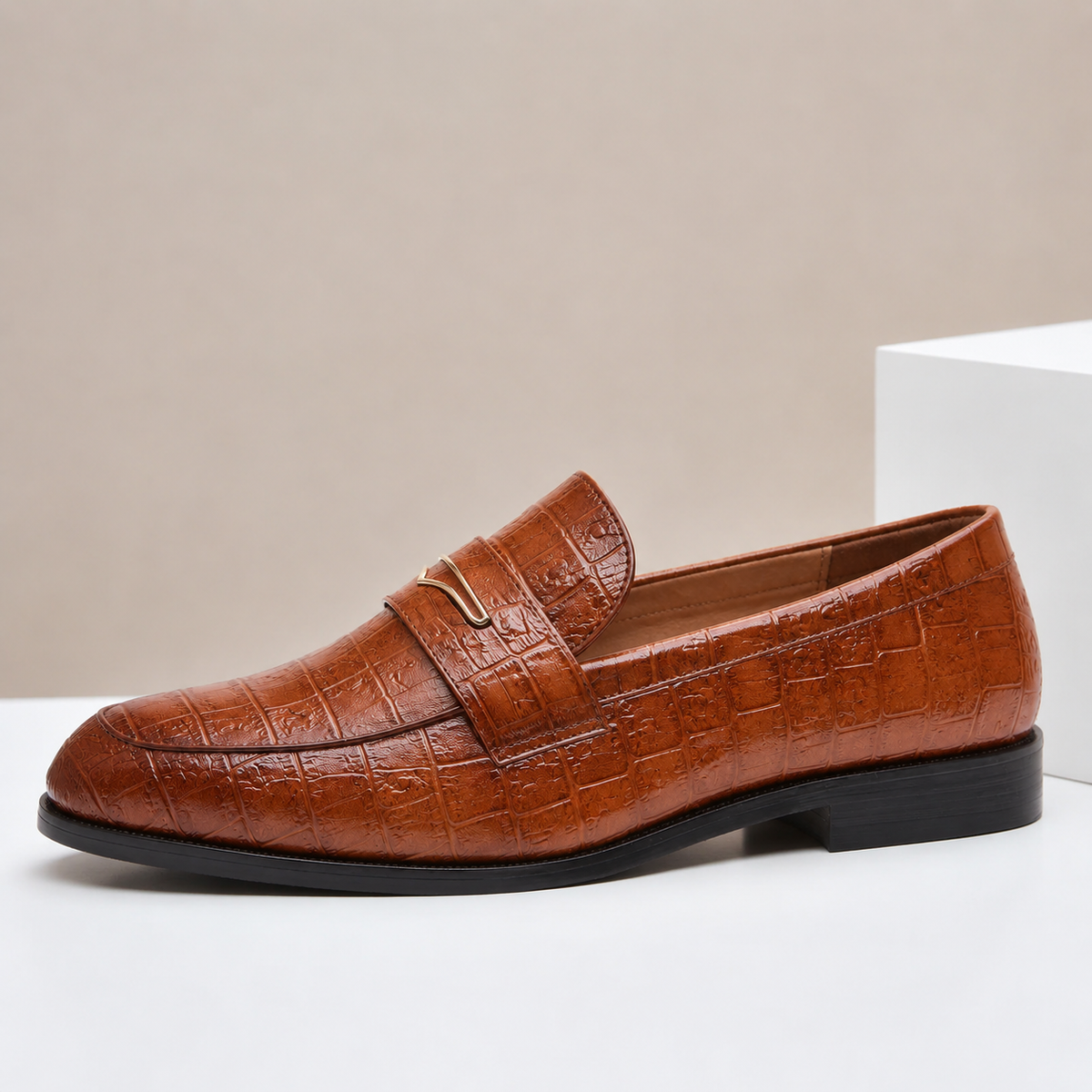 Mocassins Vincetto en Cuir Texturé
