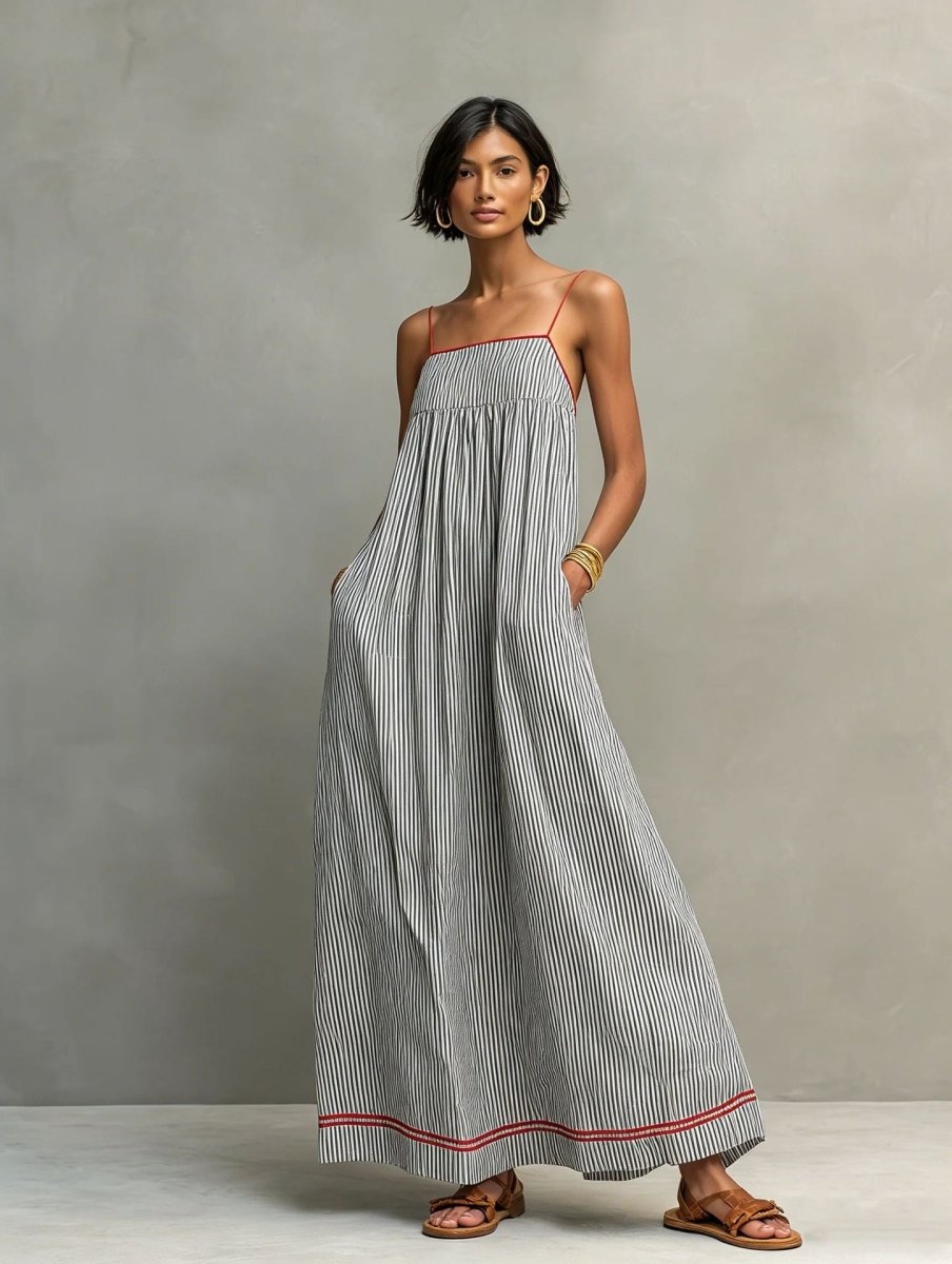 Livia | Robe Longue Élégante Sans Manches.
