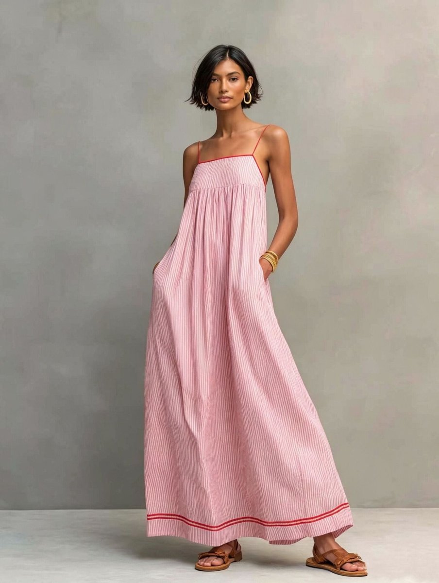 Livia | Robe Longue Élégante Sans Manches.