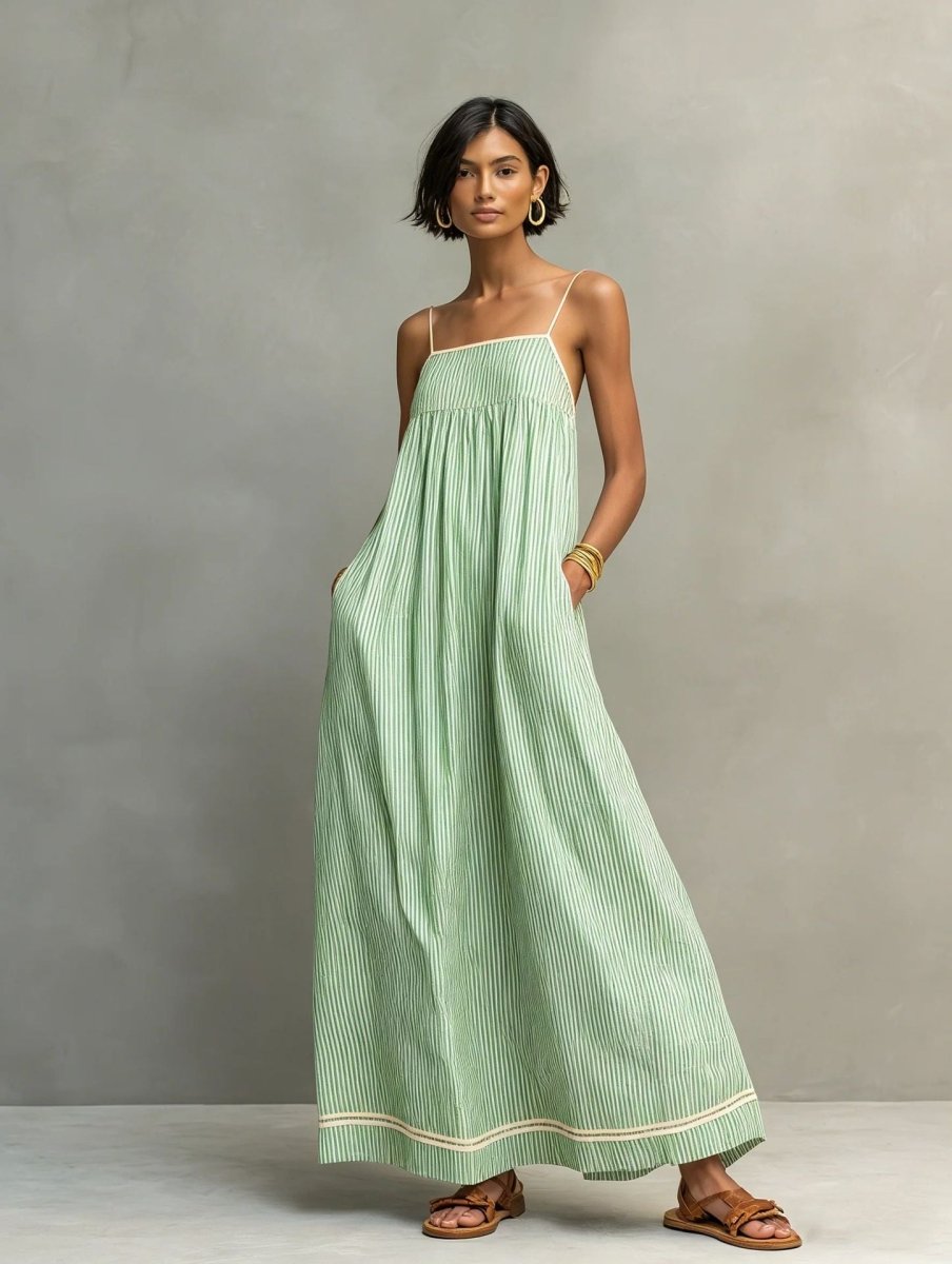Livia | Robe Longue Élégante Sans Manches.