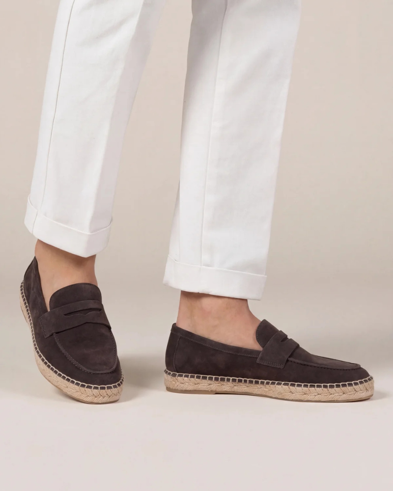 Espadrilles Riviera en Daim – Café