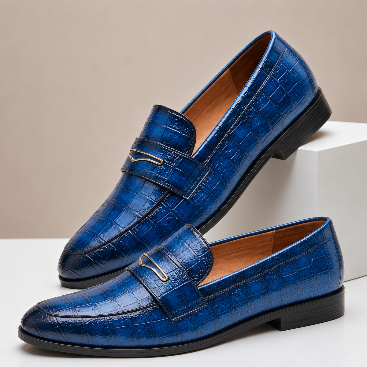 Mocassins Vincetto en Cuir Texturé