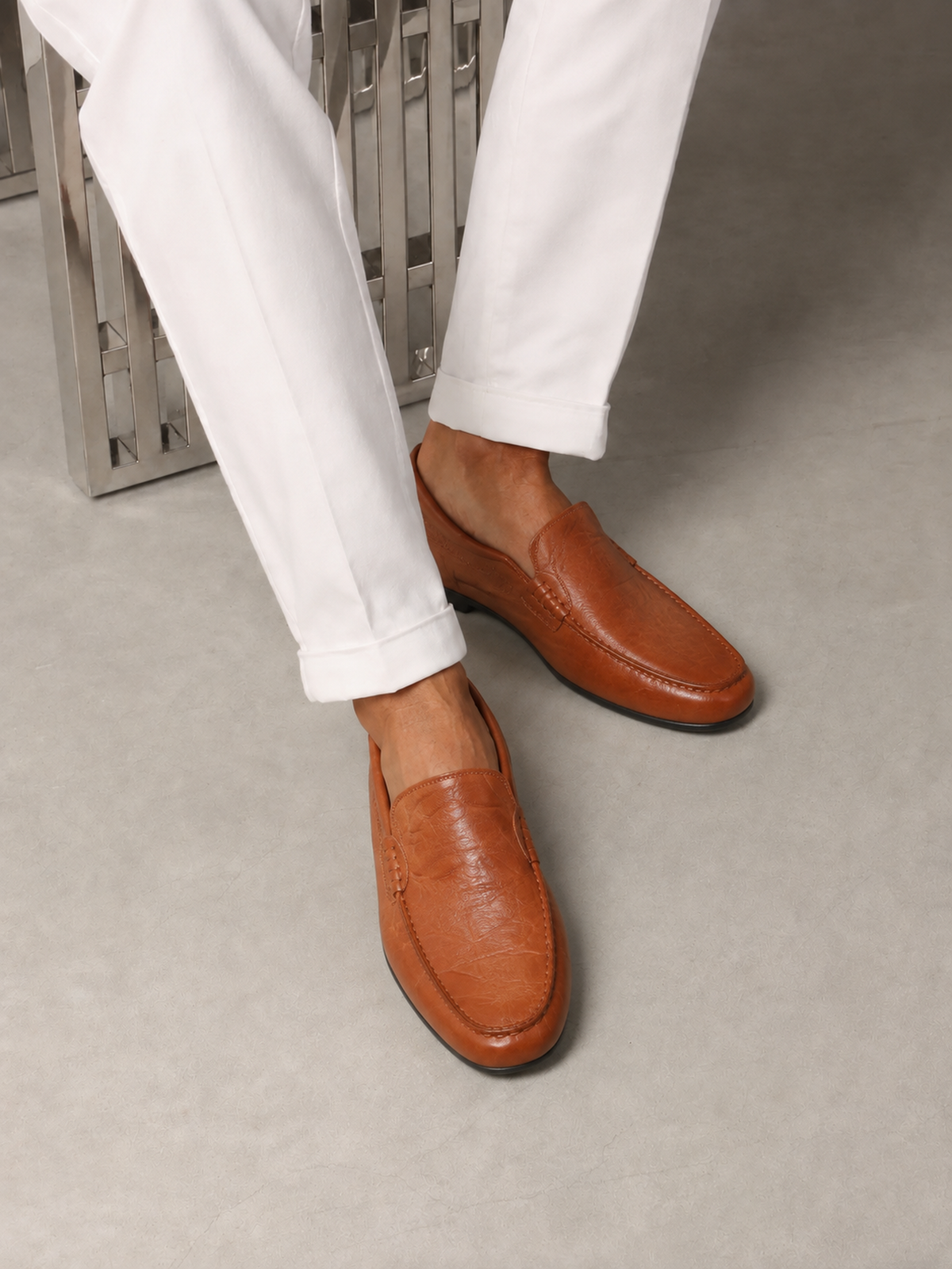 Florence | Mocassins en Cuir – Marron
