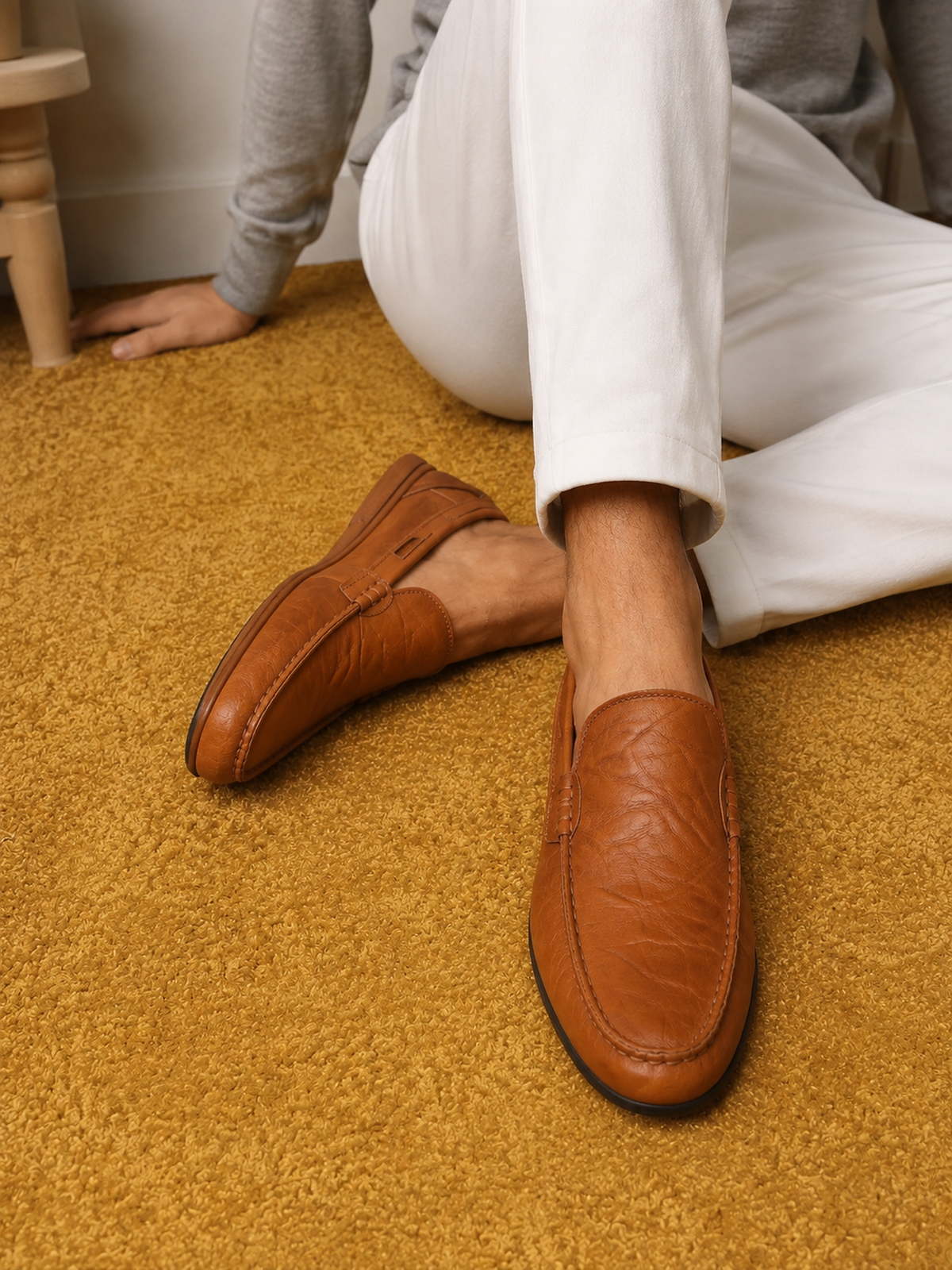 Florence | Mocassins en Cuir – Marron