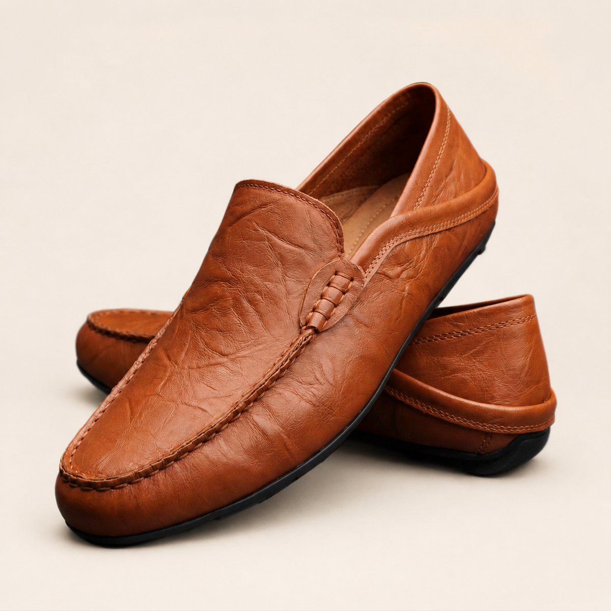 Florence | Mocassins en Cuir – Bleu marine