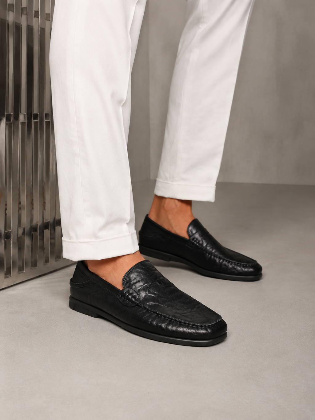 Florence | Mocassins en Cuir – Noir