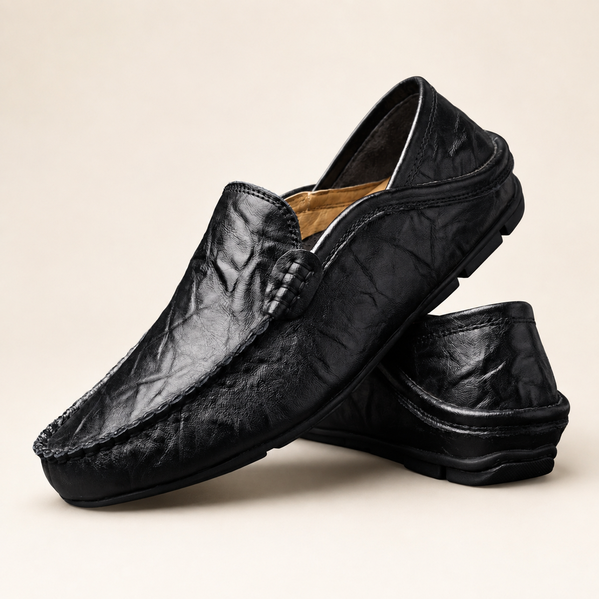 Florence | Mocassins en Cuir – Bleu marine
