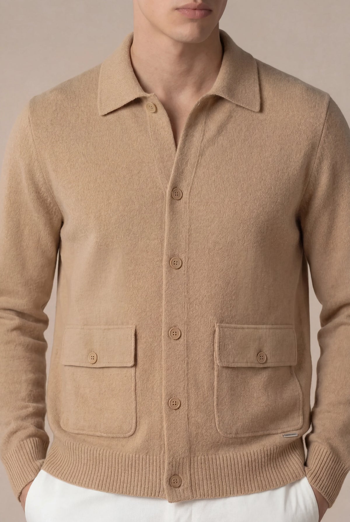 Gilet en maille Miliano camel