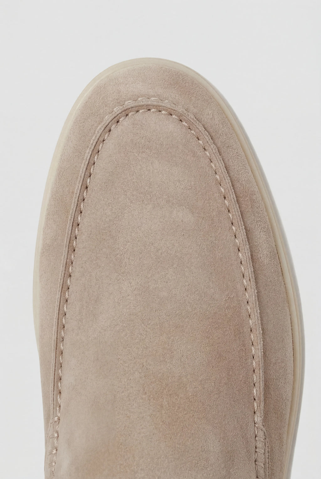 Mocassin bateau en daim beige