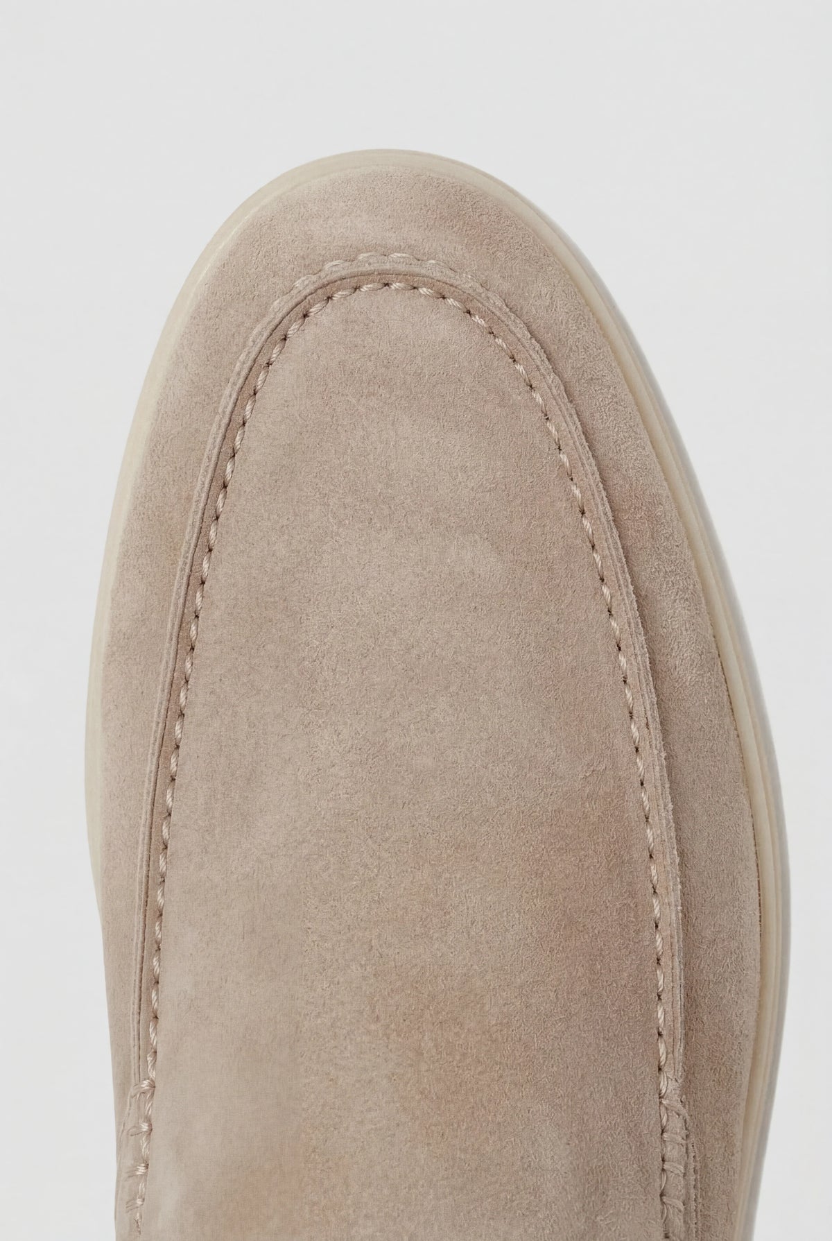 Mocassin bateau en daim beige