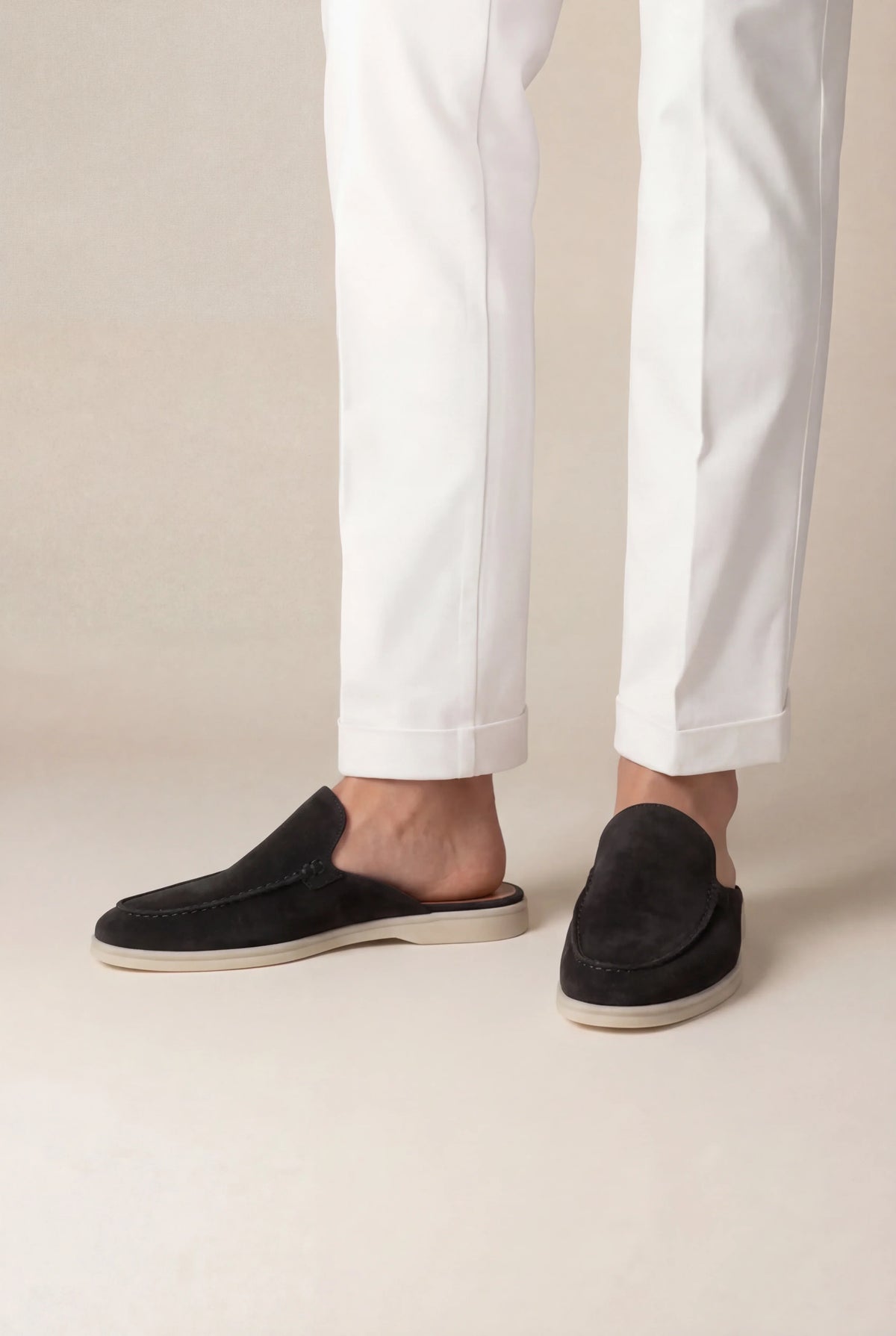 Mocassin bateau en daim noir