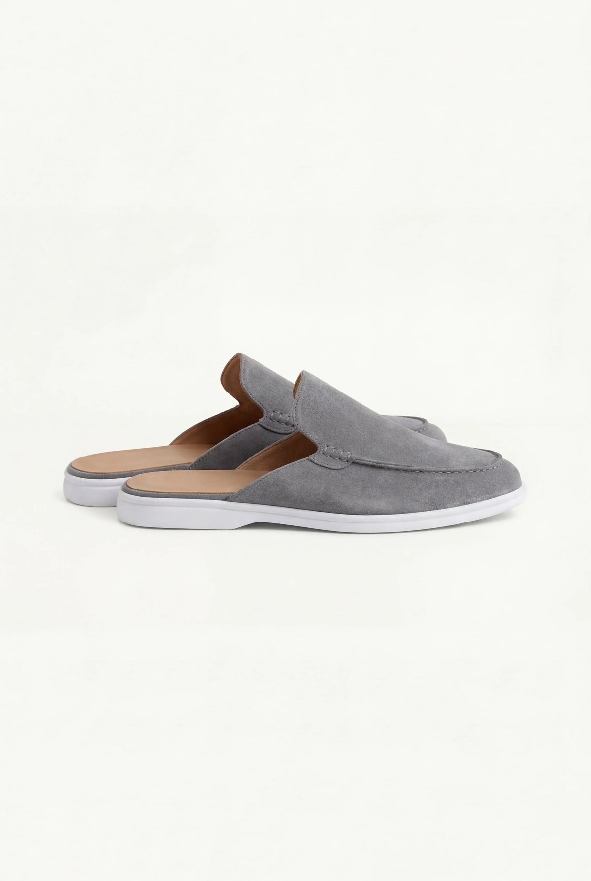 Mocassin en daim gris