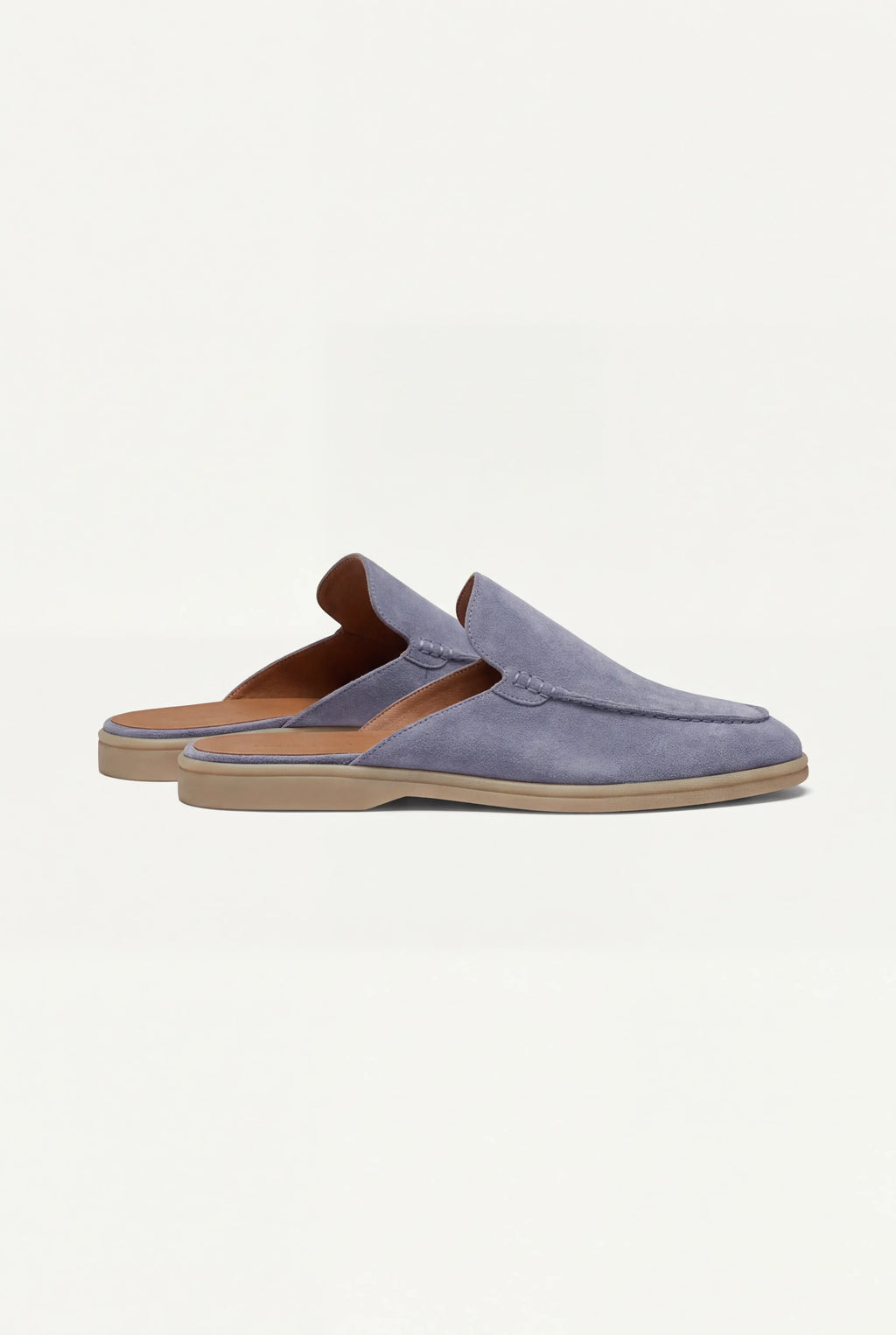 Mocassin en daim bleu