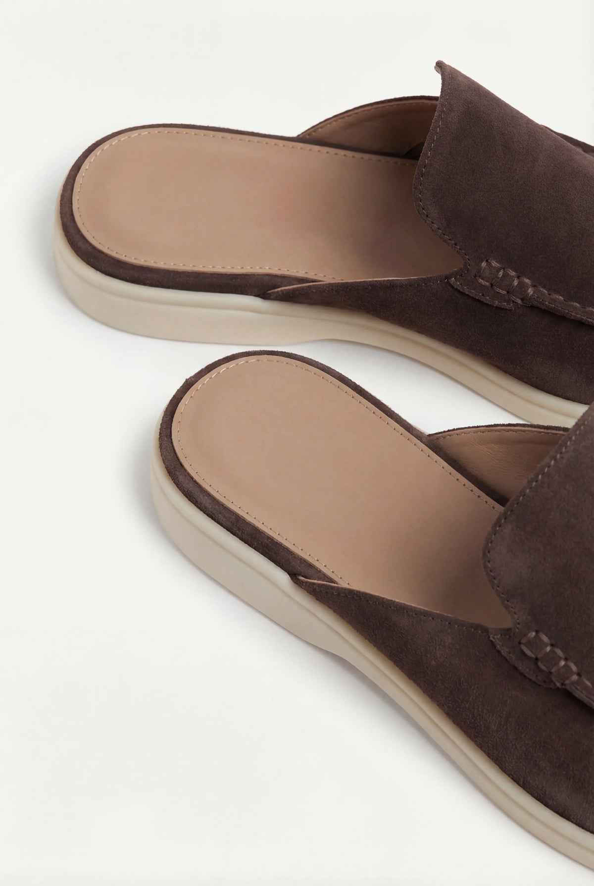 Mocassin bateau en daim marron