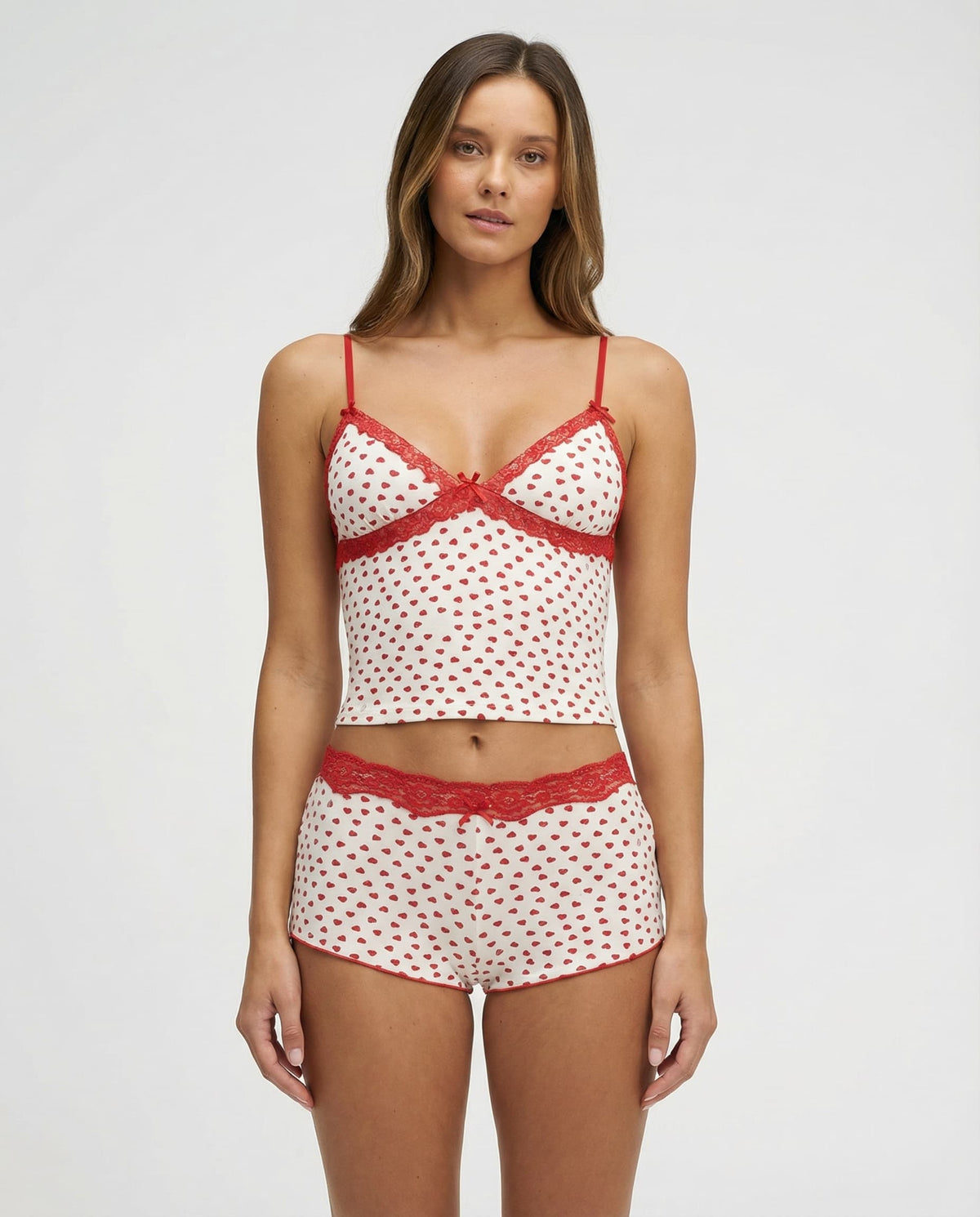 Ensemble de lingerie à imprimé cœurs