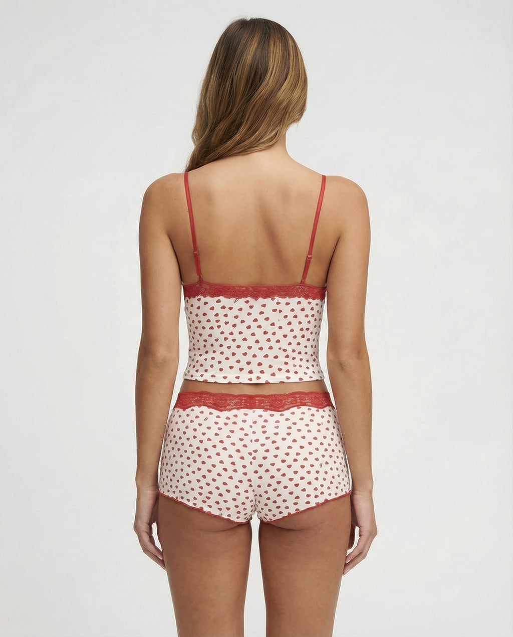 Ensemble de lingerie à imprimé cœurs