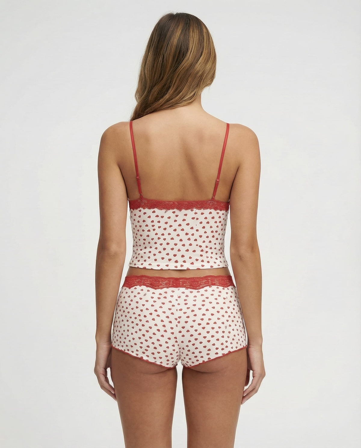 Ensemble de lingerie à imprimé cœurs