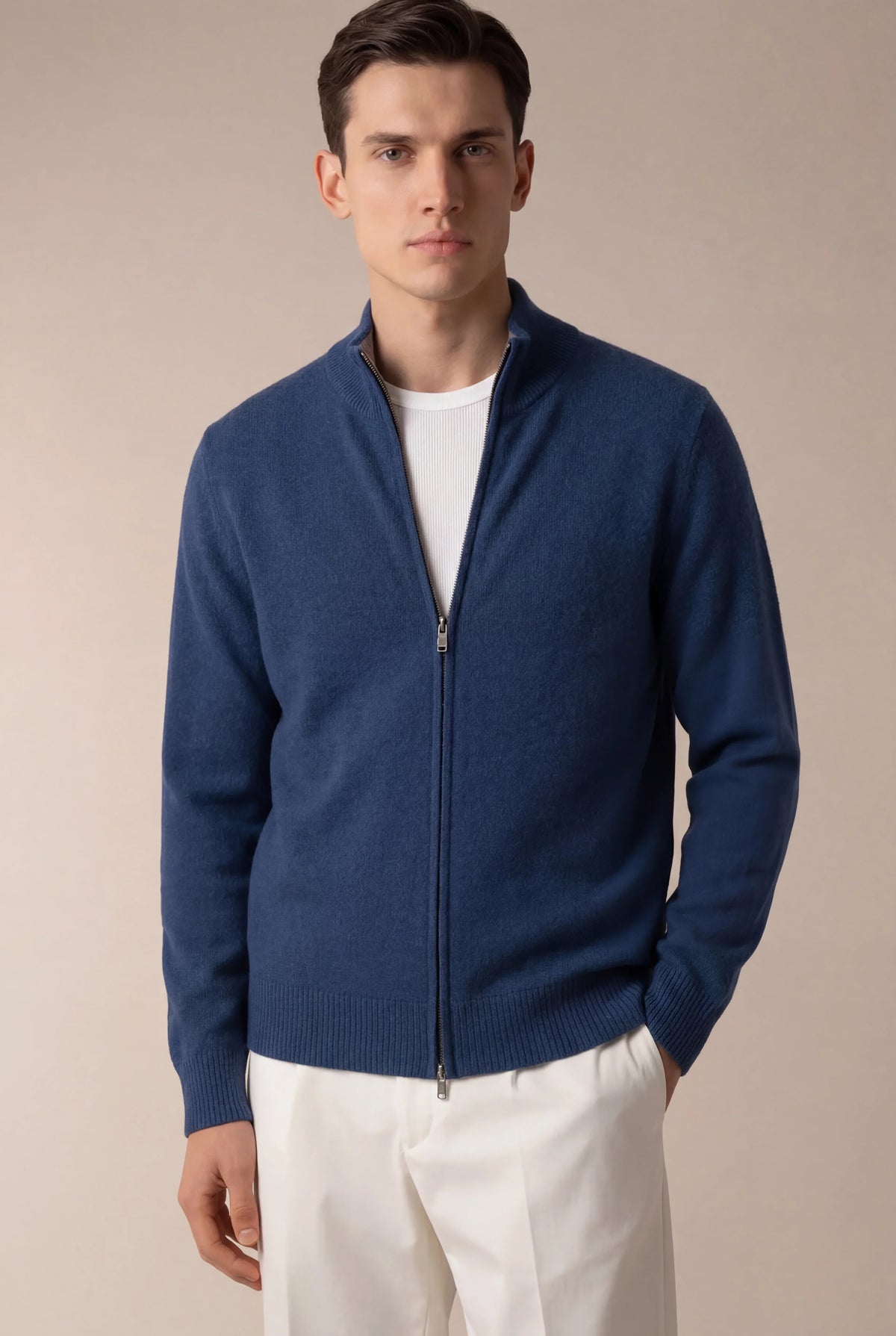 Veste zippée réversible Georgio bleu marine