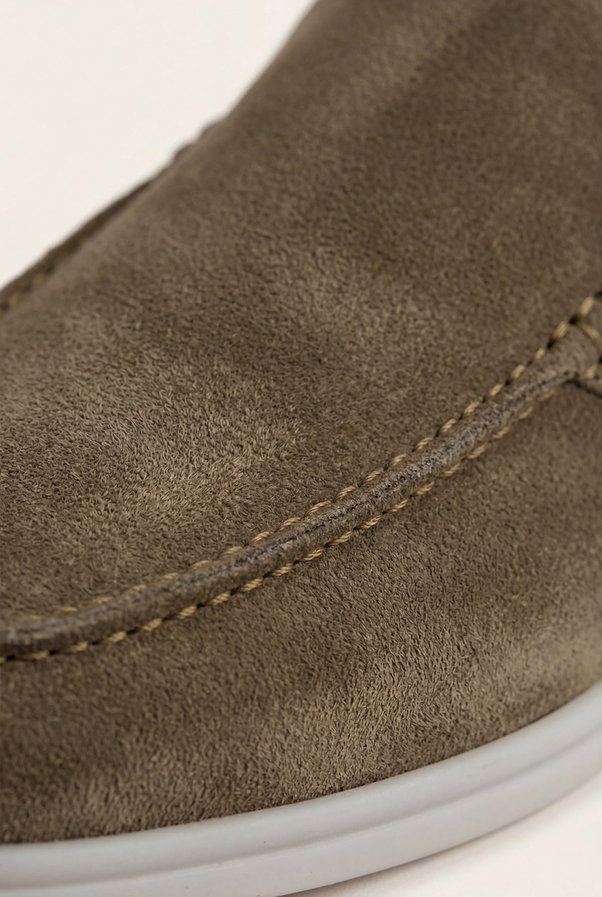 Mocassin en daim vert olive