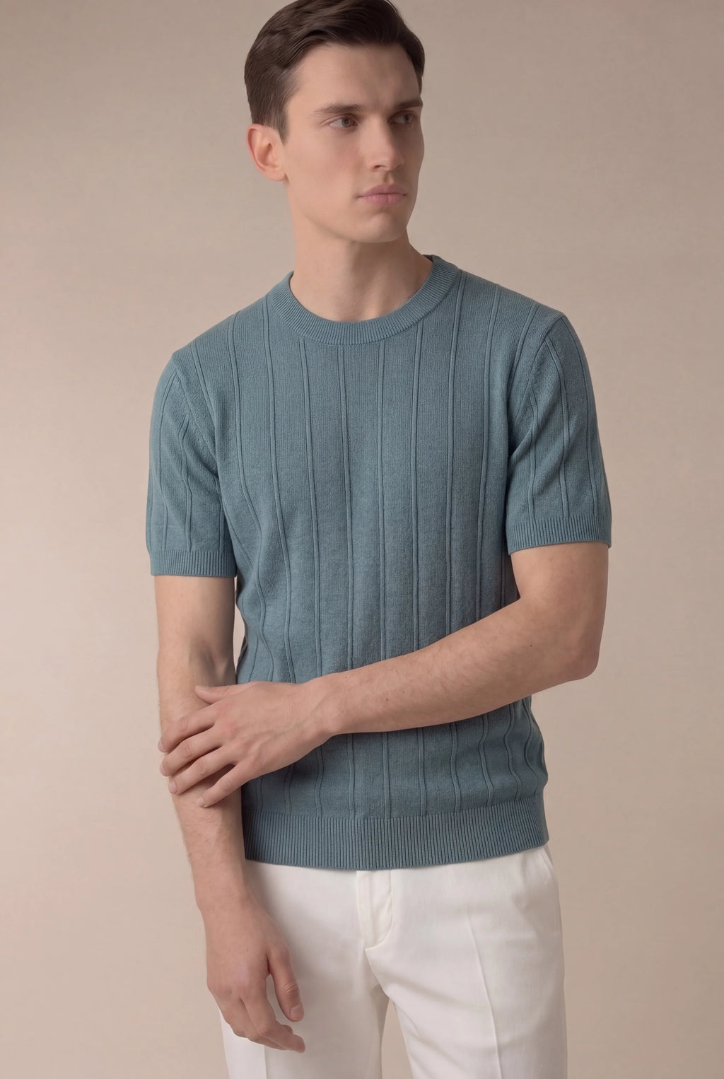 Camiseta Azul Avio Elegante