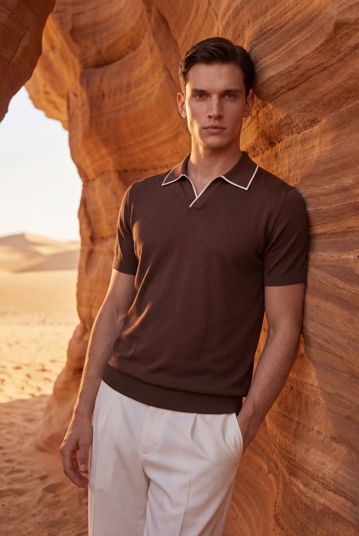 Polo Brown Buttonless