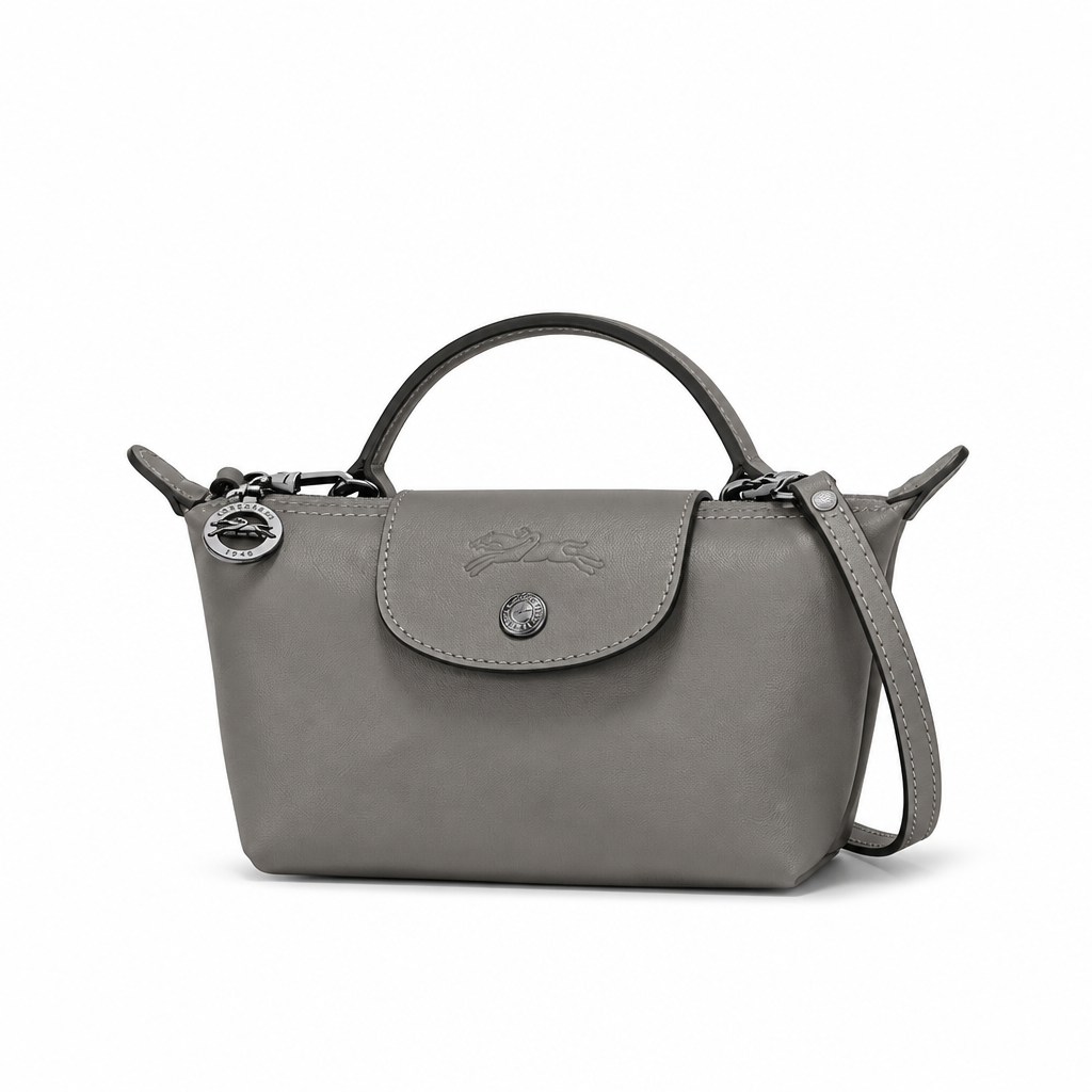Mini sac en cuir | gris