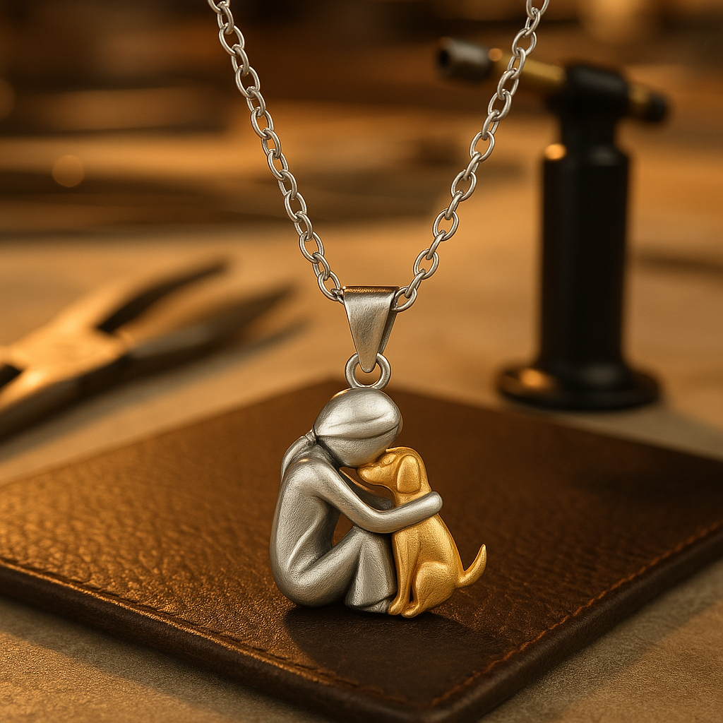 Pendentif « Amitié éternelle » – Symbole de l’amour entre une femme et son chien