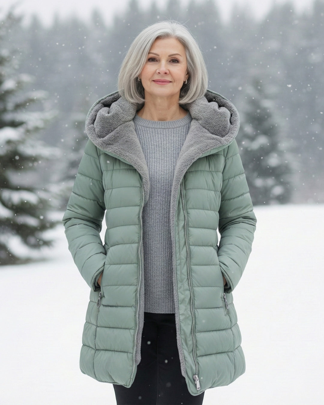Manteau matelassé doublé polaire
