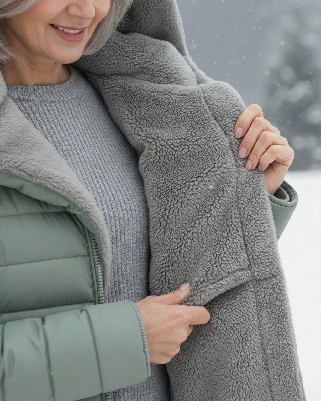 Manteau matelassé doublé polaire