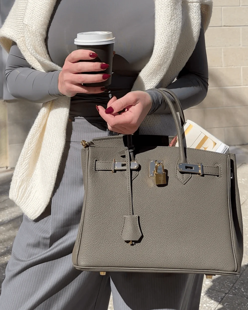 Sac élégant de type Birkin