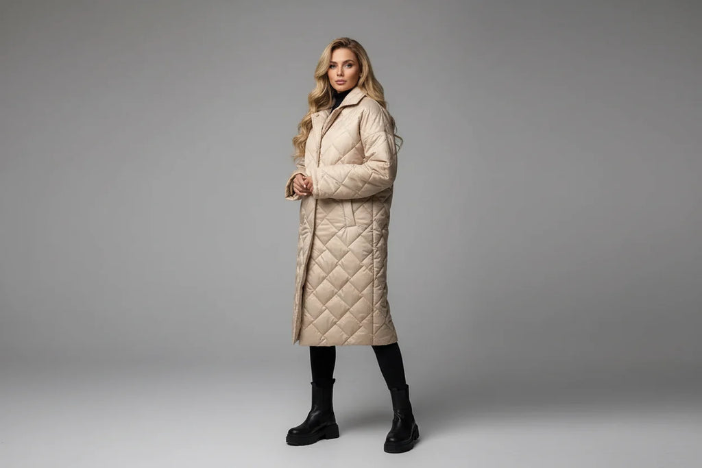 MANTEAU MATELASSÉ PREMIUM DOUBLURE IMPRIMÉ LÉOPARD