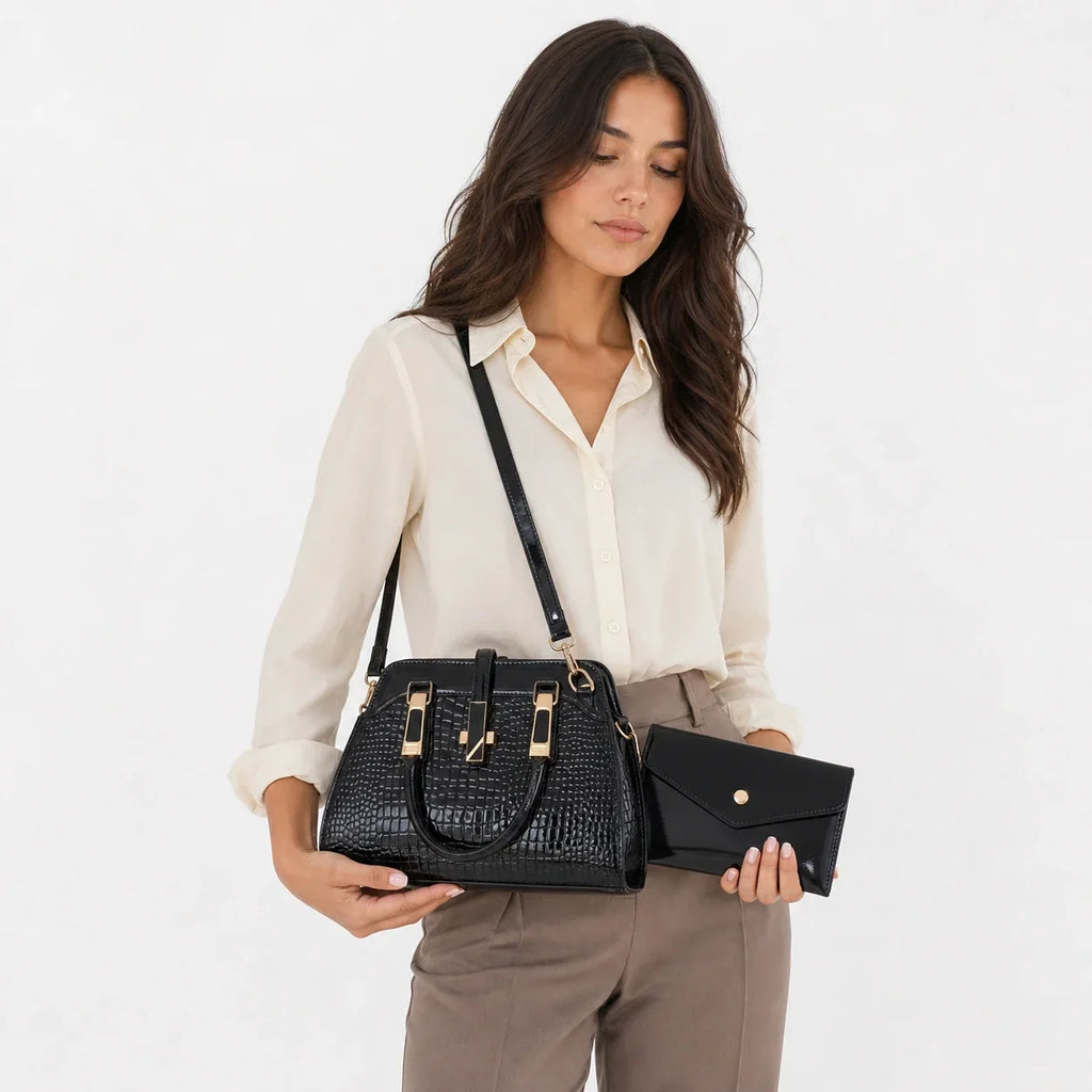 Ensemble sac et portefeuille en cuir - Vian