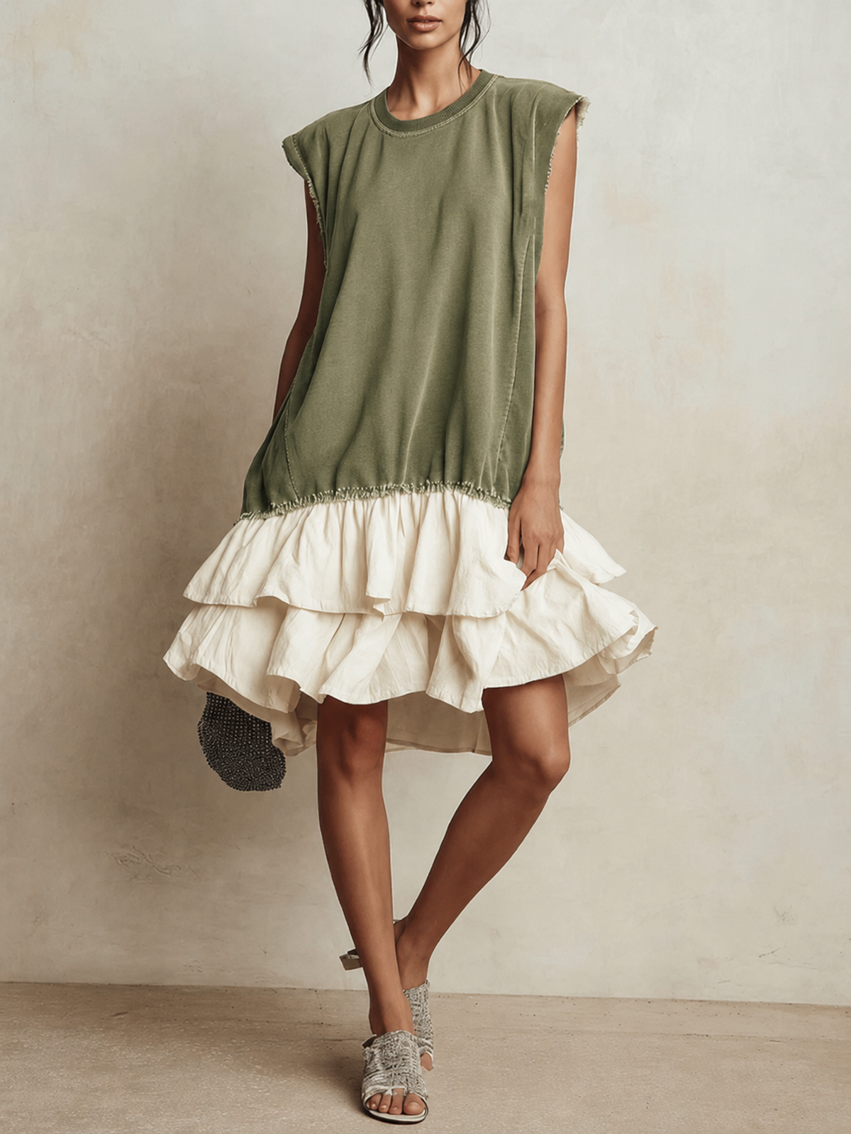 Ilaria | Robe décontractée ample color block, style vacances