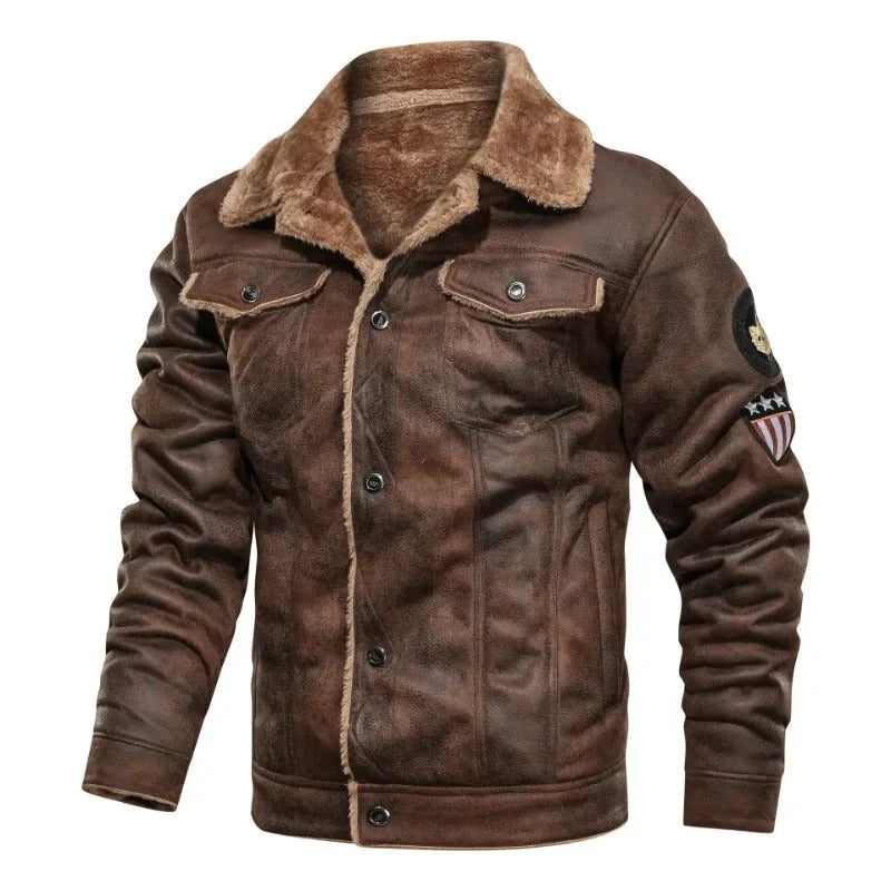 Nicolò | Veste en cuir doublée polaire