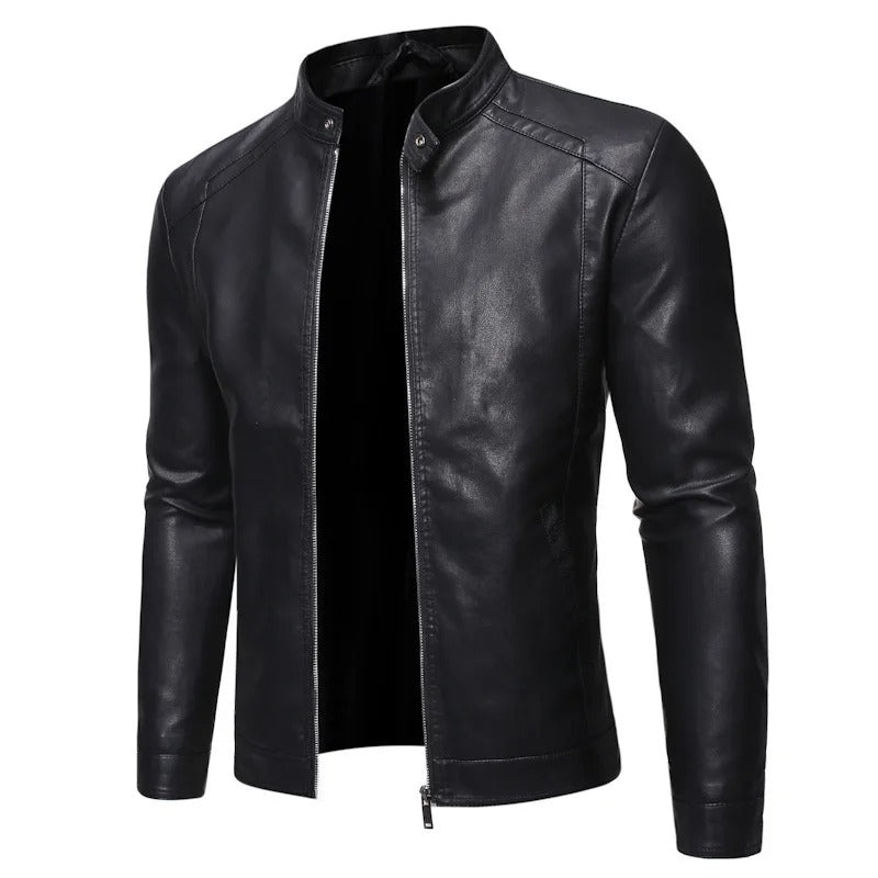 Gabriele | Veste en cuir à col haut