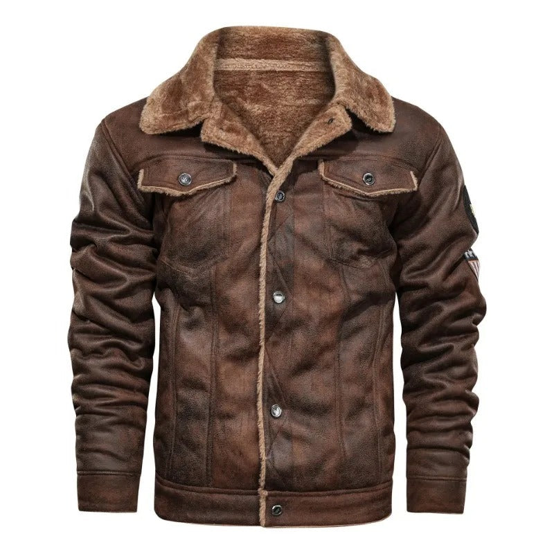 Nicolò | Veste en cuir doublée polaire