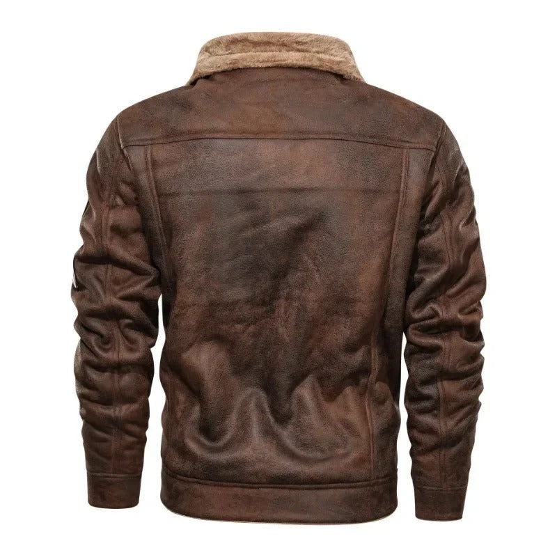 Nicolò | Veste en cuir doublée polaire