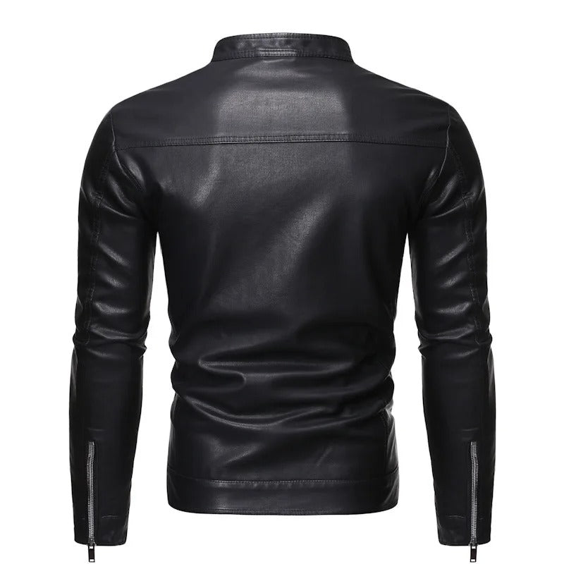 Gabriele | Veste en cuir à col haut