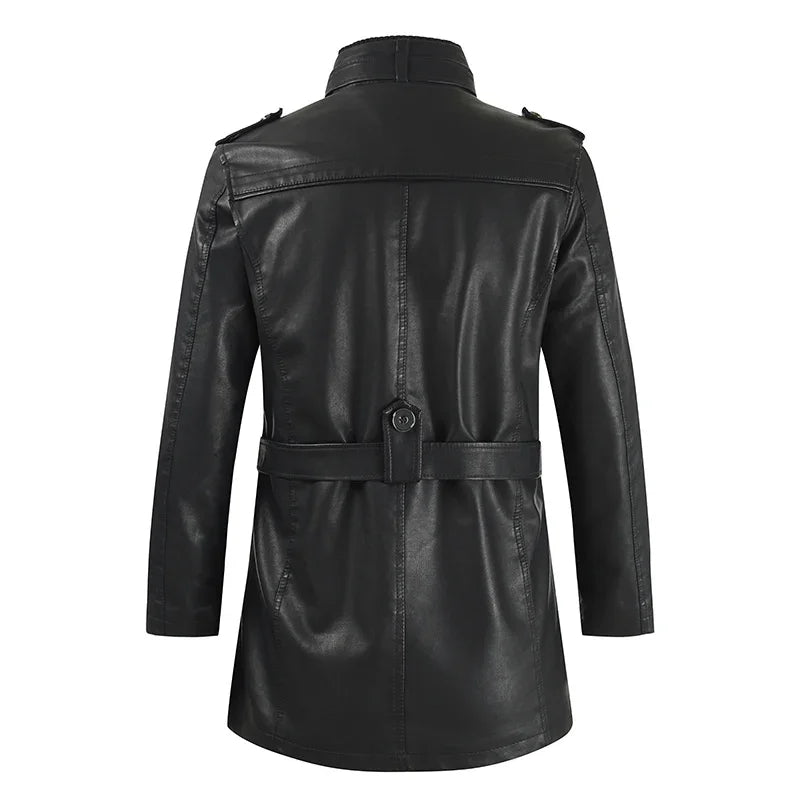 Filippo | Veste biker longue en cuir