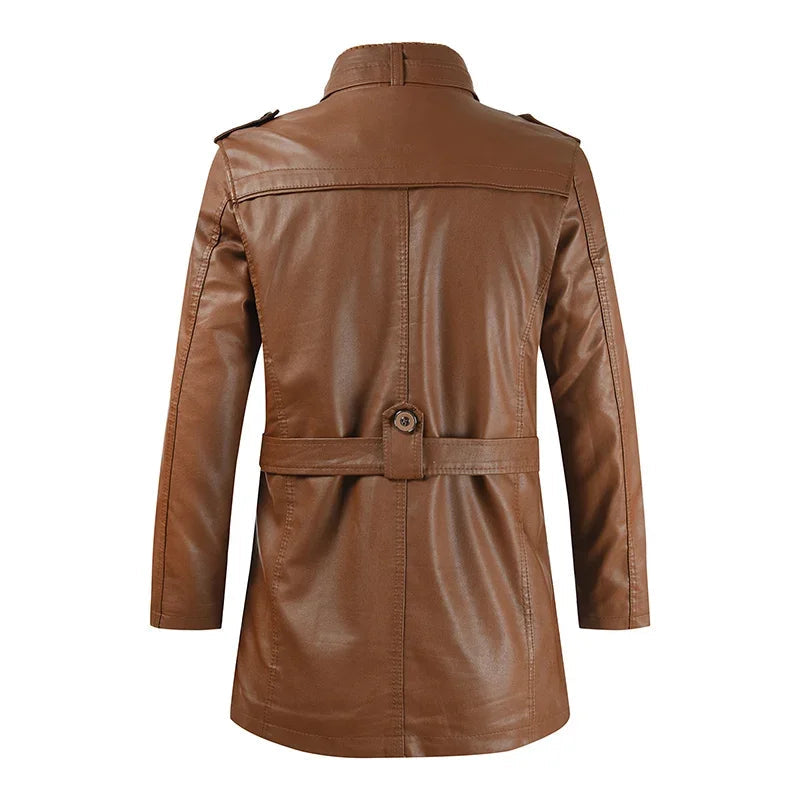 Filippo | Veste biker longue en cuir