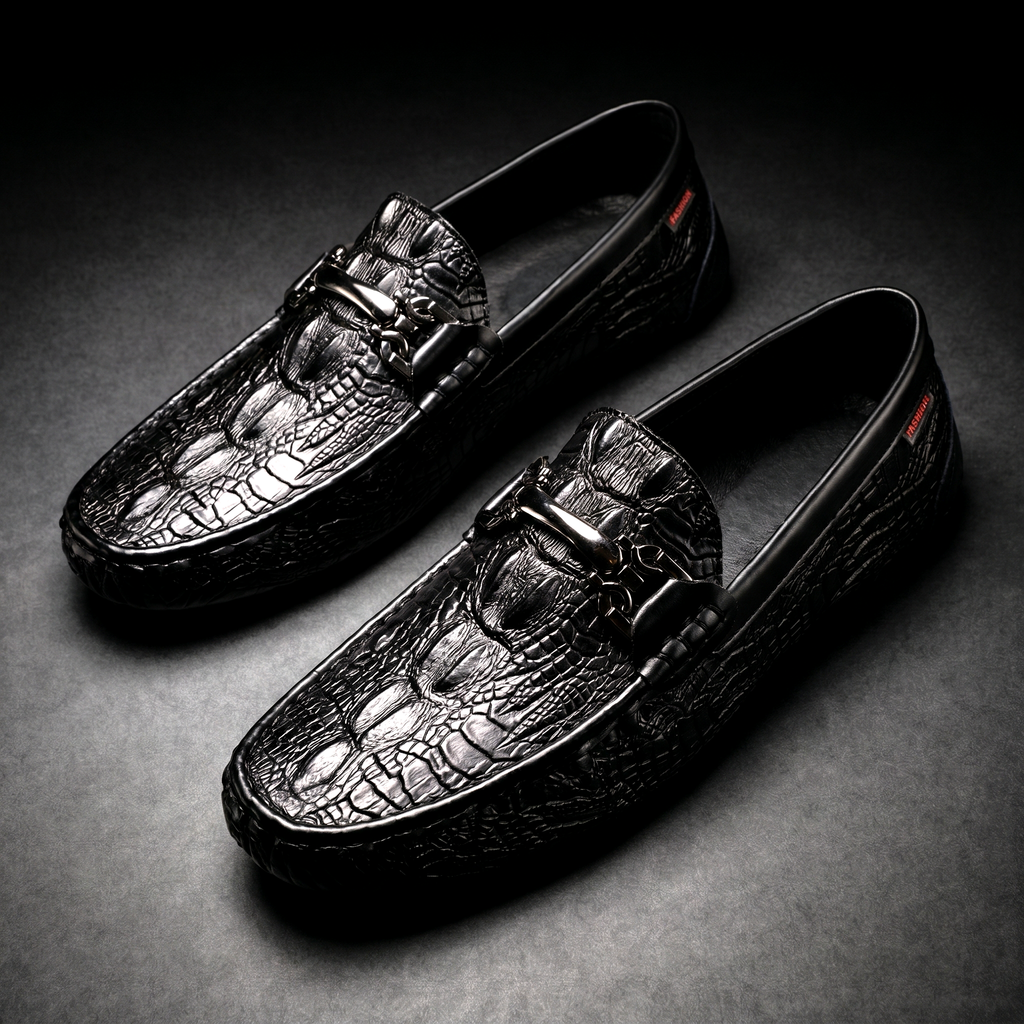 Mocassins Vareno Effet Crocodile